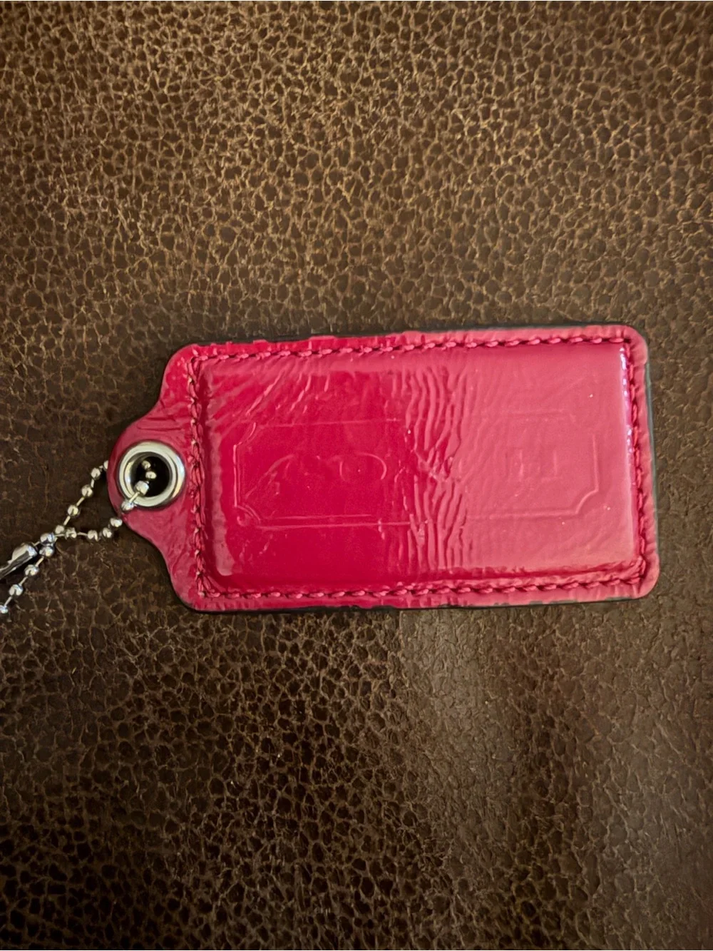 Large Coach Red hangTag with Chain